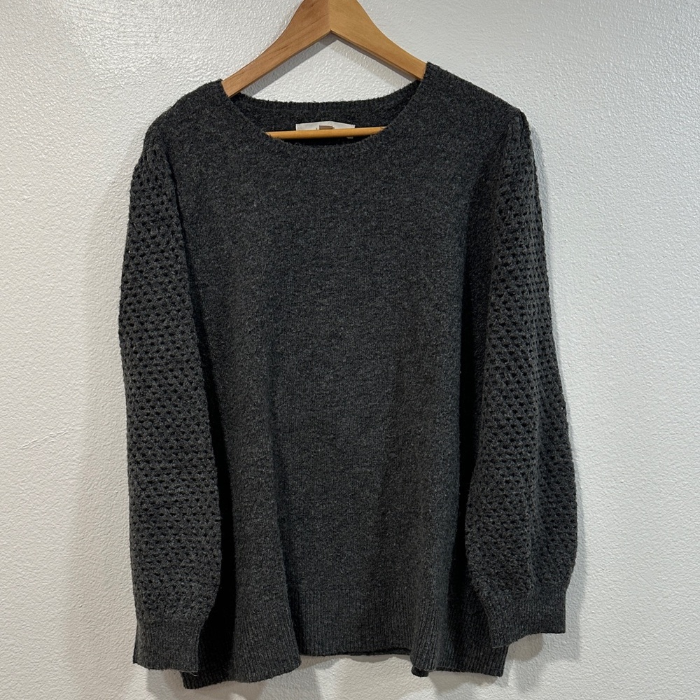 LOFT Women’s Charcoal Crewneck Sweater